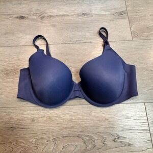 Warners Elements of Bliss Blue T-Shirt‎ Bra Underwire 36B 1356 No Side Effects